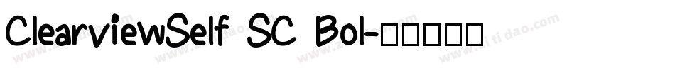 ClearviewSelf SC Bol字体转换